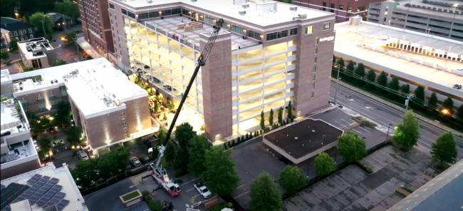 Medical Facility Timelapse and Drone Photography at Sunrise in Green Hills Mid-rise